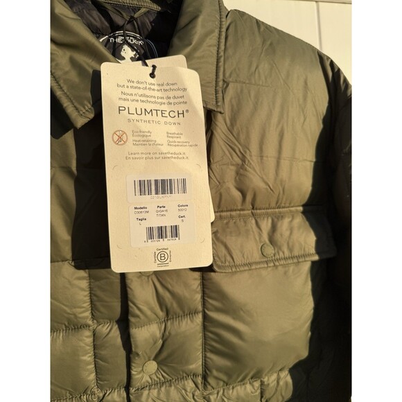 NWT Save The Duck Men's Quilted Titan Dusty Olive Shirt Jacket OEKO-TEX Large - Picture 15 of 16